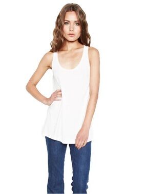 Michael Lauren White V-Neck Tank Top